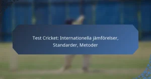 Test Cricket: Internationella jämförelser, Standarder, Metoder