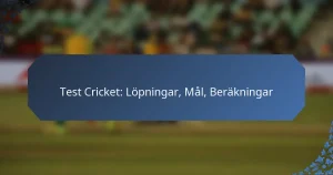 Test Cricket: Löpningar, Mål, Beräkningar