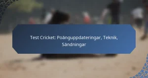 Test Cricket: Poänguppdateringar, Teknik, Sändningar