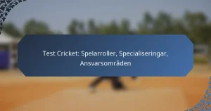 Test Cricket: Spelarroller, Specialiseringar, Ansvarsområden