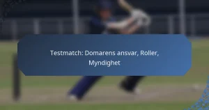 Testmatch: Domarens ansvar, Roller, Myndighet