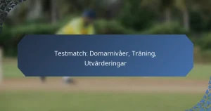 Testmatch: Domarnivåer, Träning, Utvärderingar