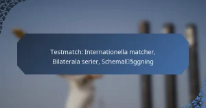 Testmatch: Internationella matcher, Bilaterala serier, Schemaläggning
