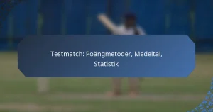 Testmatch: Poängmetoder, Medeltal, Statistik