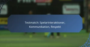 Testmatch: Spelarinteraktioner, Kommunikation, Respekt